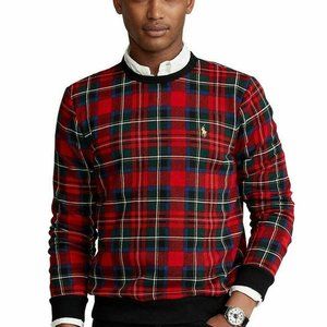 Polo Ralph Lauren Crew Buffalo Tartan Sweatshirt Red Plaid LumberJack Holiday
